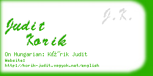 judit korik business card